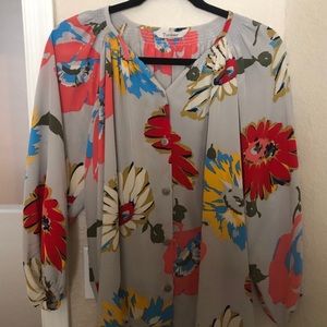 Tucker 100% Silk Blouse M